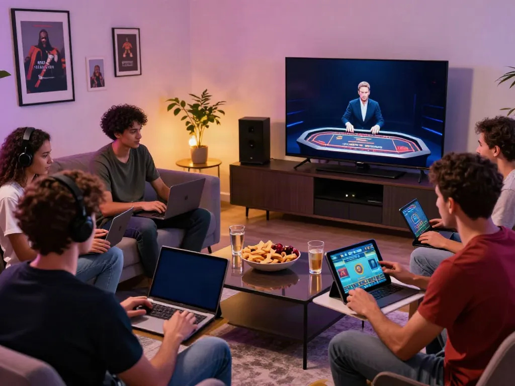 Engaged players enjoying online games at https://gem88.bz/ in a cozy home setting.