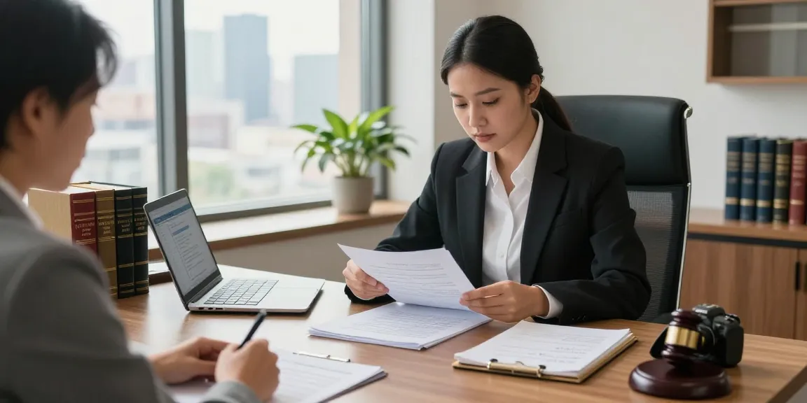 A lawyer providing consultation right here in a well-lit office.