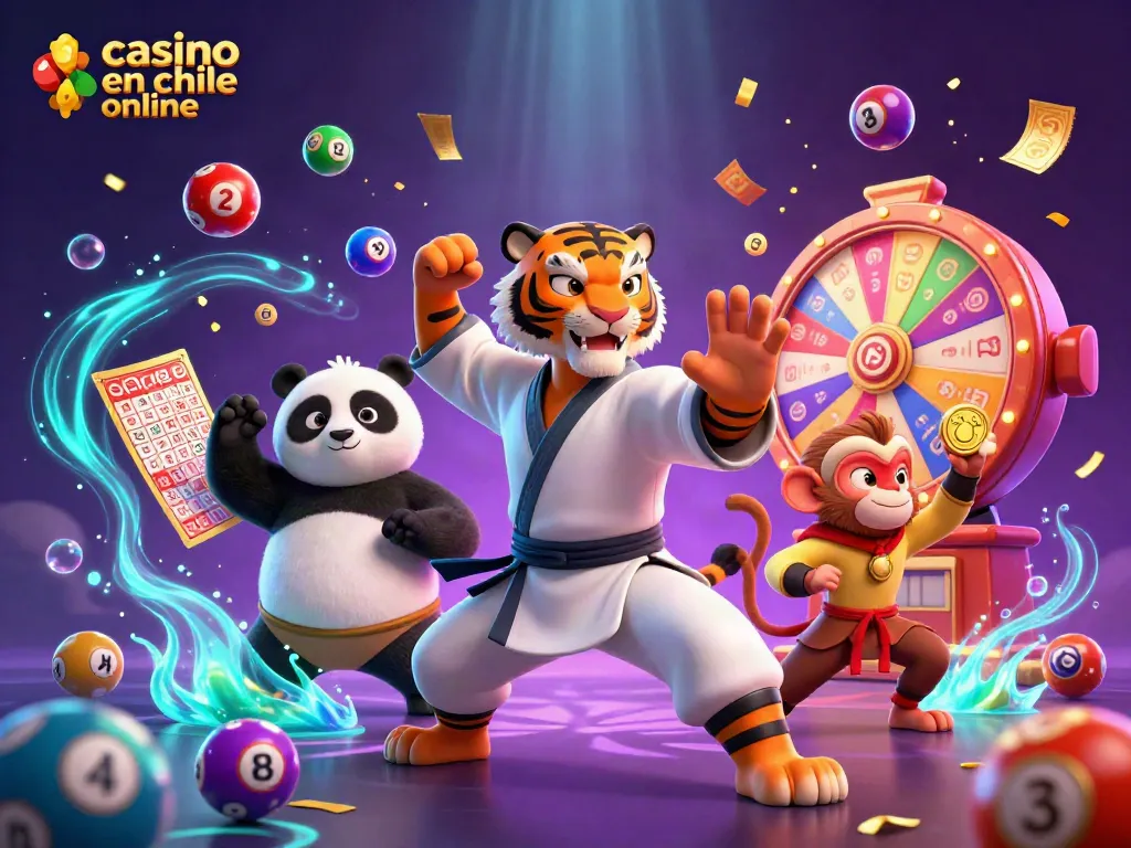 Celebra las ganancias en casino en chile online con esta colorida escena de juego.