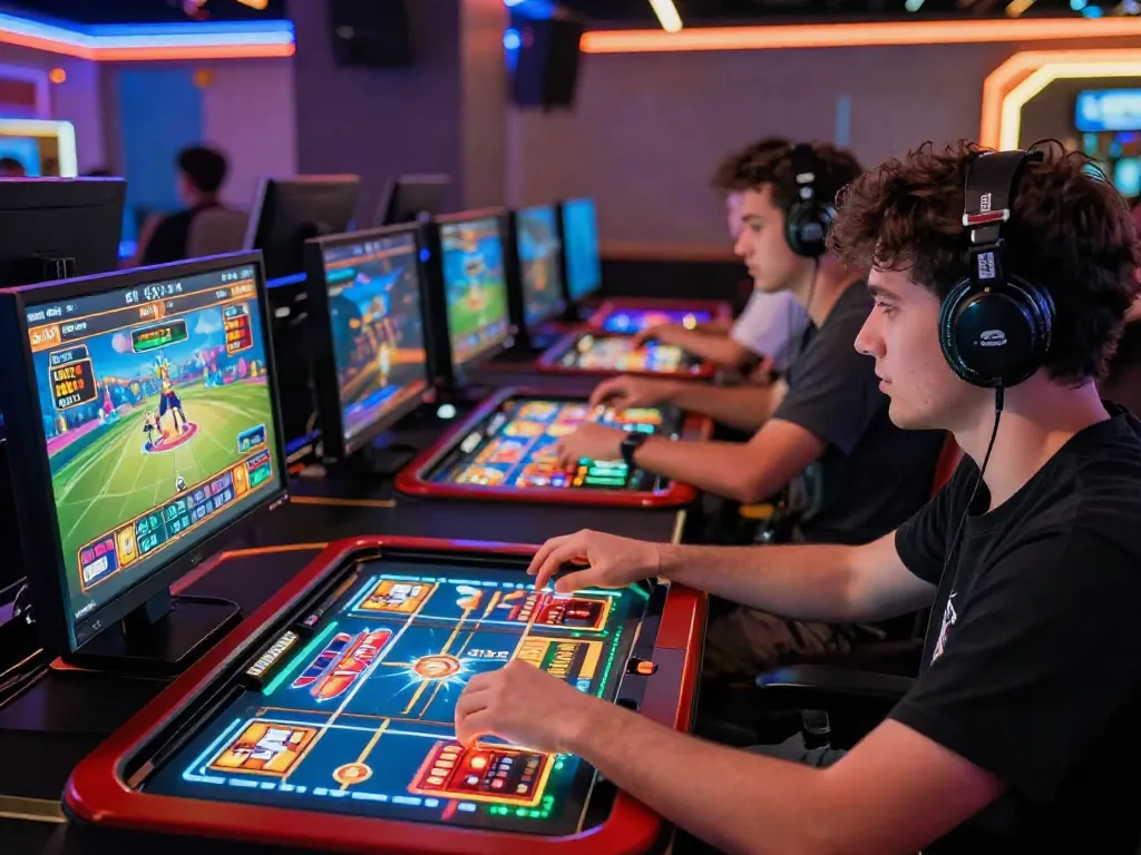Engaging gaming scene at https://du88az.net/ featuring players immersed in online casino games, highlighting the vibrant atmosphere of digital betting.