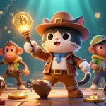 Win big at GG88 with an archaeologist cat unearthing treasures in this vibrant casino illustration