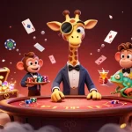 Experience the excitement of sky88 with a vibrant illustration showcasing high-stakes poker action.