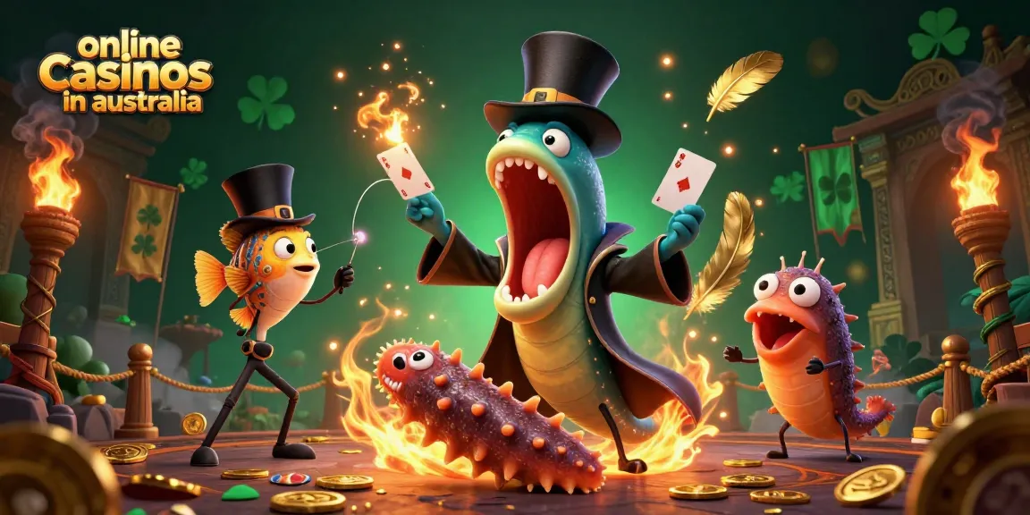 Experience the thrill of online casinos in Australia with engaging 3D characters and dynamic gaming elements.