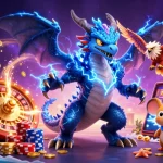 Experience thrilling gameplay with sunwin1, showcasing a thunder dragon and casino elements.