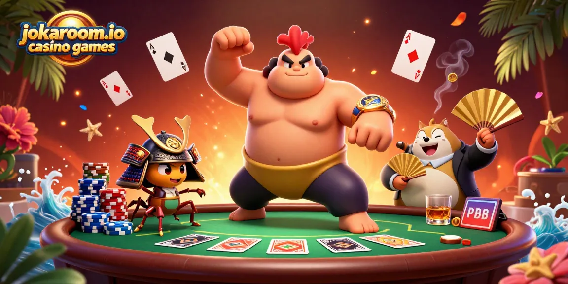 Experience the excitement of jokaroom.io casino games with vibrant casino characters and rich details.