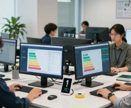 Sistema CAE en acción: tecnología de eficiencia energética y software innovador para renovaciones.